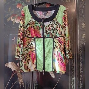 Frank Lyman Design Multicolor Animal Print Blouse